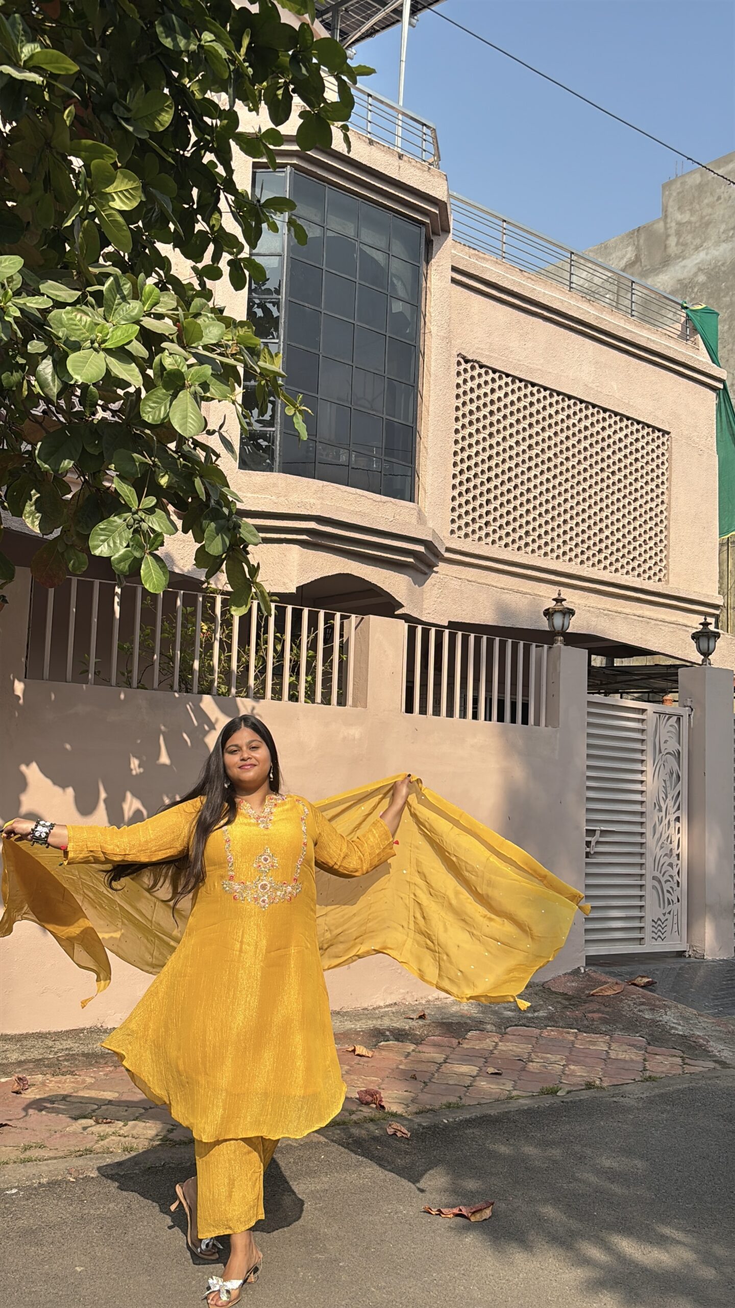 IMG_8195 Mehr Embroidered Kurta Set with Dupatta - Image 1