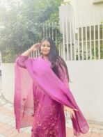 Zehra Embroidered Pink Suit Set