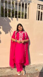 Gulnaar Embroidered Three-Piece Suit Set