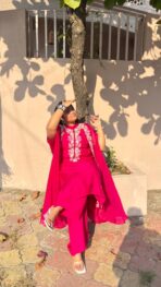 Gulnaar Embroidered Three-Piece Suit Set - Image 4