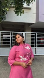 NIYATI Pink Embroidered Co-Ord Set - Image 6