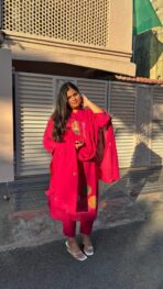 Abeer Pink Embroidered Suit Set - Image 5