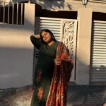 Ruhani Forest Green Printed Suit Set