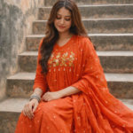 Aarzoo Embroidered Anarkali Suit Set with Dupatta