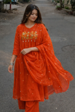 Aarzoo Embroidered Anarkali Suit Set with Dupatta - Image 3