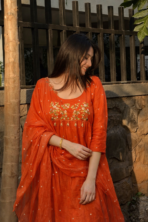 Aarzoo Embroidered Anarkali Suit Set with Dupatta - Image 5