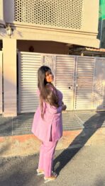 Haya Blush Pink Embroidered Co-Ord Set - Image 7