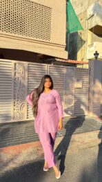 Haya Blush Pink Embroidered Co-Ord Set