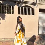 Zareen White & Mustard Printed Co-Ord Set