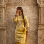 Gulbahar Mustard Embroidered Kurta Sharara Set
