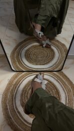 Zarmina Olive Green Anarkali Kurta Set - Image 10