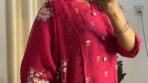 Mahira Crimson Ethnic Motif Printed Kurta with Matching Dupatta - Image 7