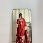 Rangrez Traditional Red Kurta Palazzo Set with Dupatta