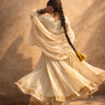 Noor Mahal Ivory Gold Anarkali Set
