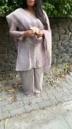 Ivory Mist Zari Kurta Set - Image 5